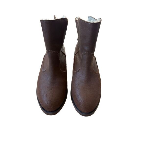 Emu Australia Gembrook Hidden Wedge Ankle Bootie Pull on size 8 Brown - Picture 2 of 8